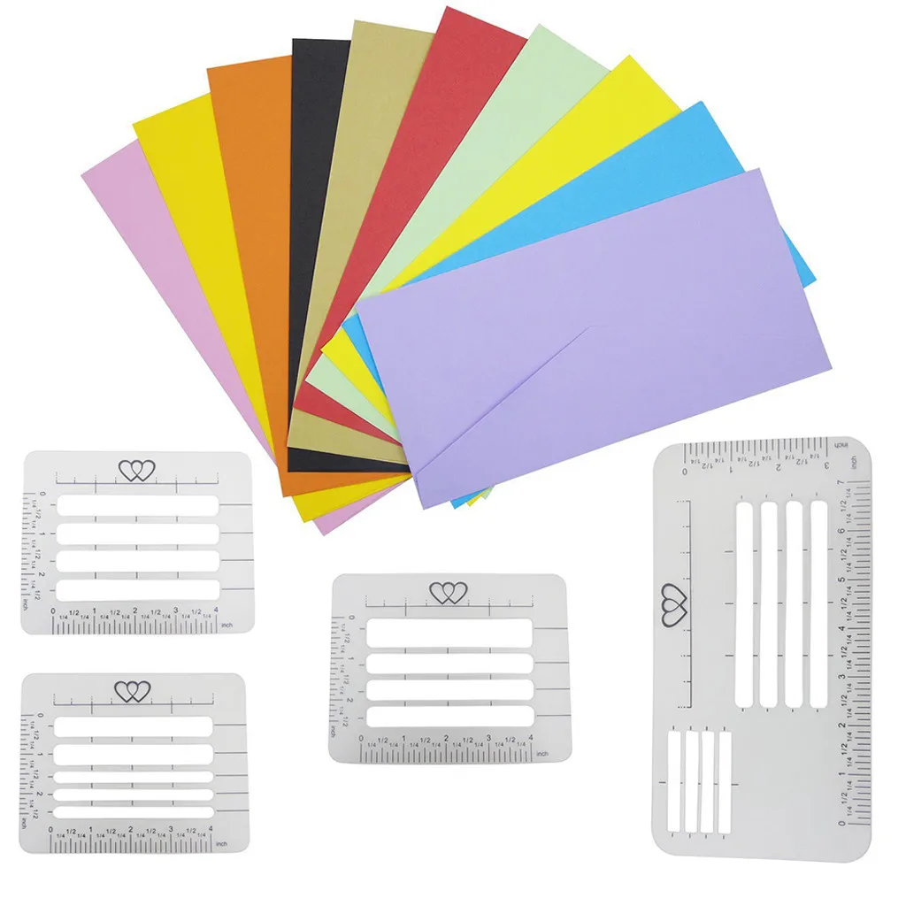  Dropshipping Envelope Template 4 Pcs Invitation Card Guide Stencil Calligraphic Exercise - 33039569866