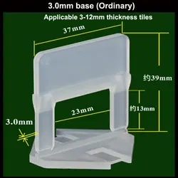 100 шт. экологически чистый Новый мм Материал 3,0 мм плитки выравнивания зажимы/База применяются к 3-мм 12 мм толщина плитки