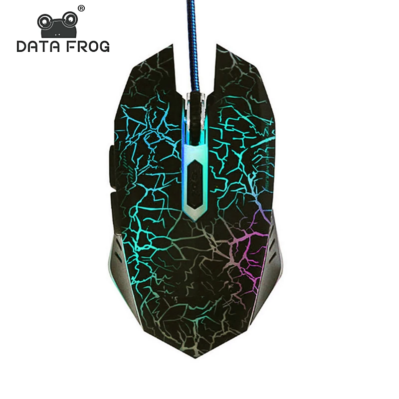 

DATA FROG Wired Gaming Mouse LED Light Optical Mice Backlight For Game Laptop Notebook PC Desktop Computer For windows Mac