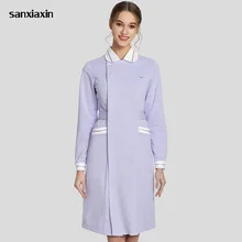 Матовая одежда или халат медсестры женский профессиональный халат медсестры униформа красота салонная одежда женские спортивные модели с длинными рукавами