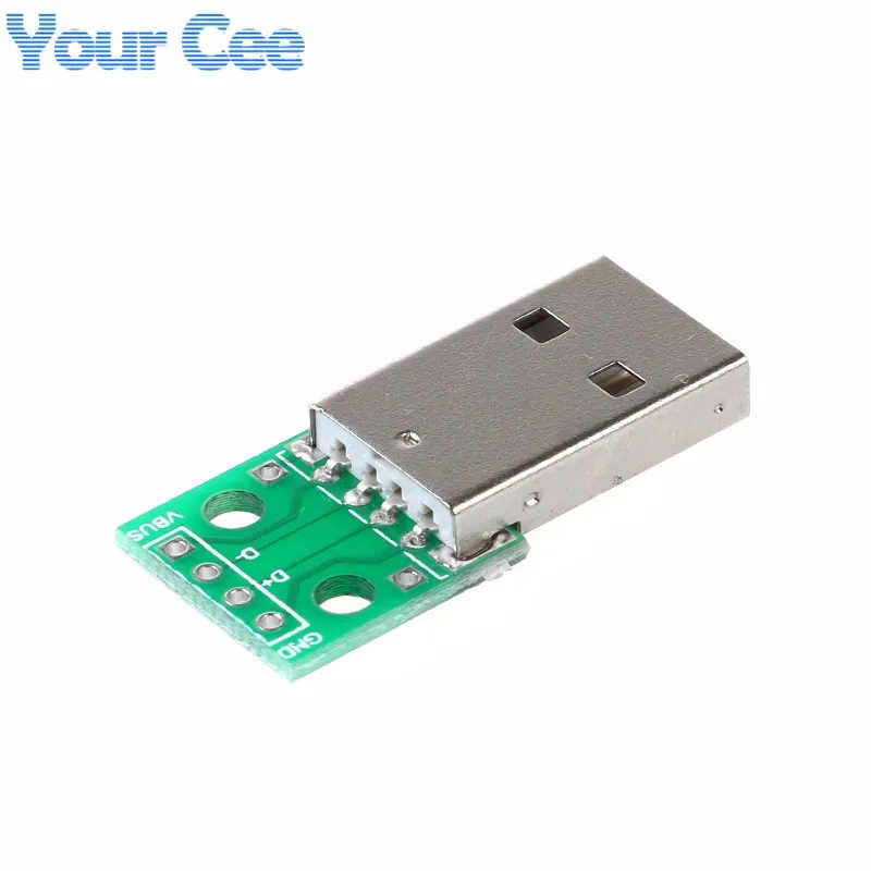 USB2.0 Male to 4P DIP Switch DIP Adapter Board Module USB Adapter Plate New (3)