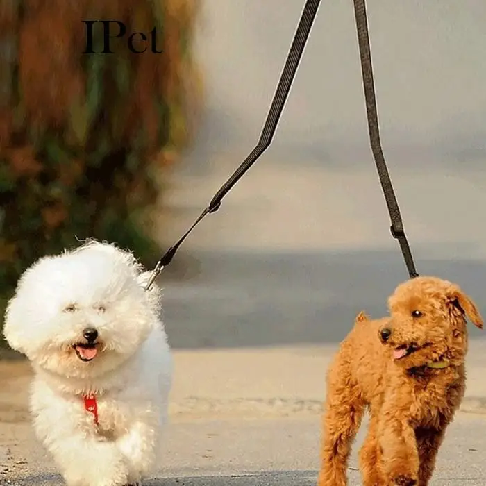 

Random 2 Size Cute Coupler Twin Strap Rope Pet Supplies Harness Dog Puppy Leash Pet Nylon Walker Multiple Spliter Lead Leash