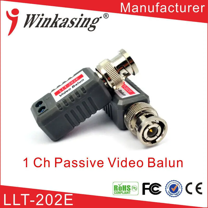 Twisted Single Channel Passive Video Balun Transceiver CCTV DVR camera BNC Cat5 UTP Security Video Balun Transmitter 20PCS single channel passive video balun grey silver 2 pcs