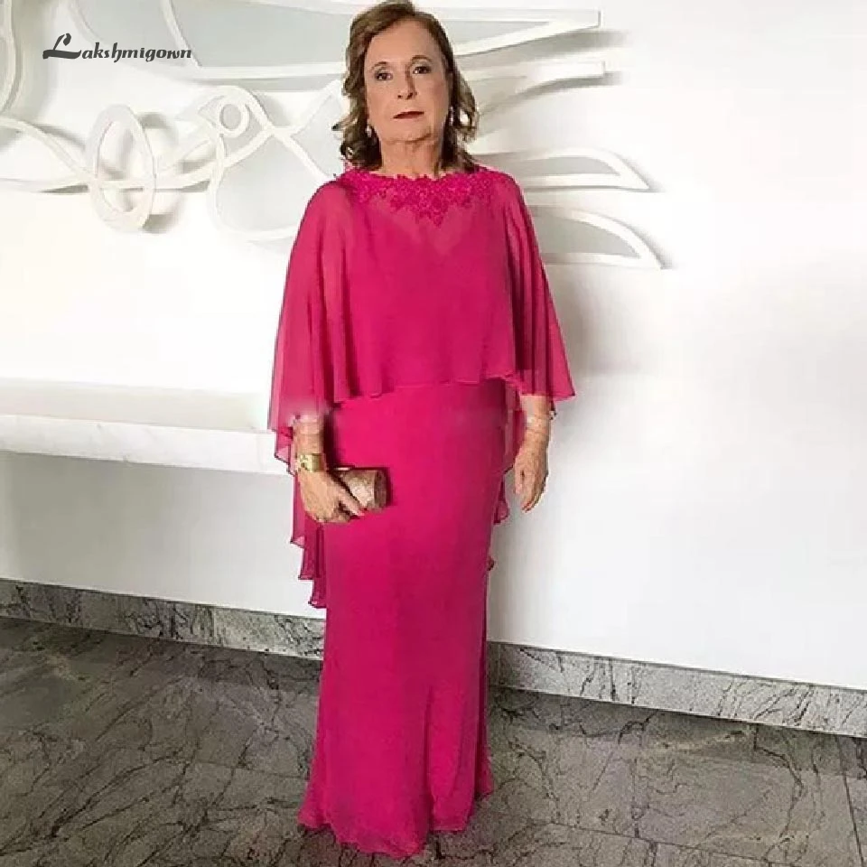 Lakshmigown Fuchsia Pink Plus Size Dress Mother Of The Bride With