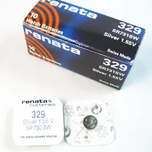 2 шт./лот, розничная, бренд Renata, долговечный 329 SR731SW D329 V329, часы, батарейка, кнопка, монета, ячейка, швейцарское производство