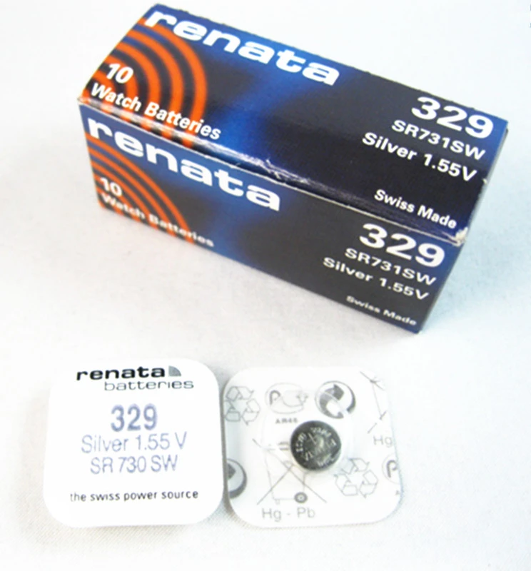 lithium battery pack 2Pcs/Lot RETAIL Brand New Renata LONG LASTING 329 SR731SW D329 V329 Watch Battery Button Coin Cell Swiss Made 100% Original camera battery