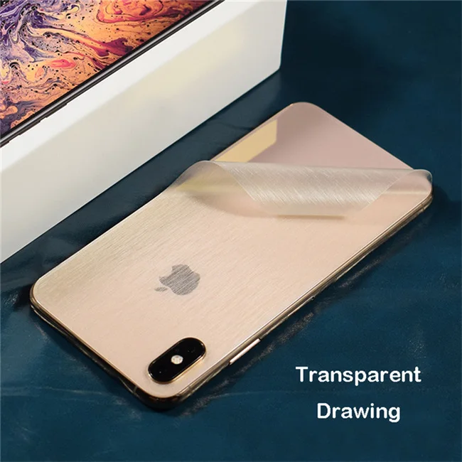 3D карбоновая пленка для телефона наклейка для iPhone XS MAX XR X 8 Plus 7 6 6S Plus прозрачная задняя наклейка - Цвет: Clear Drawing