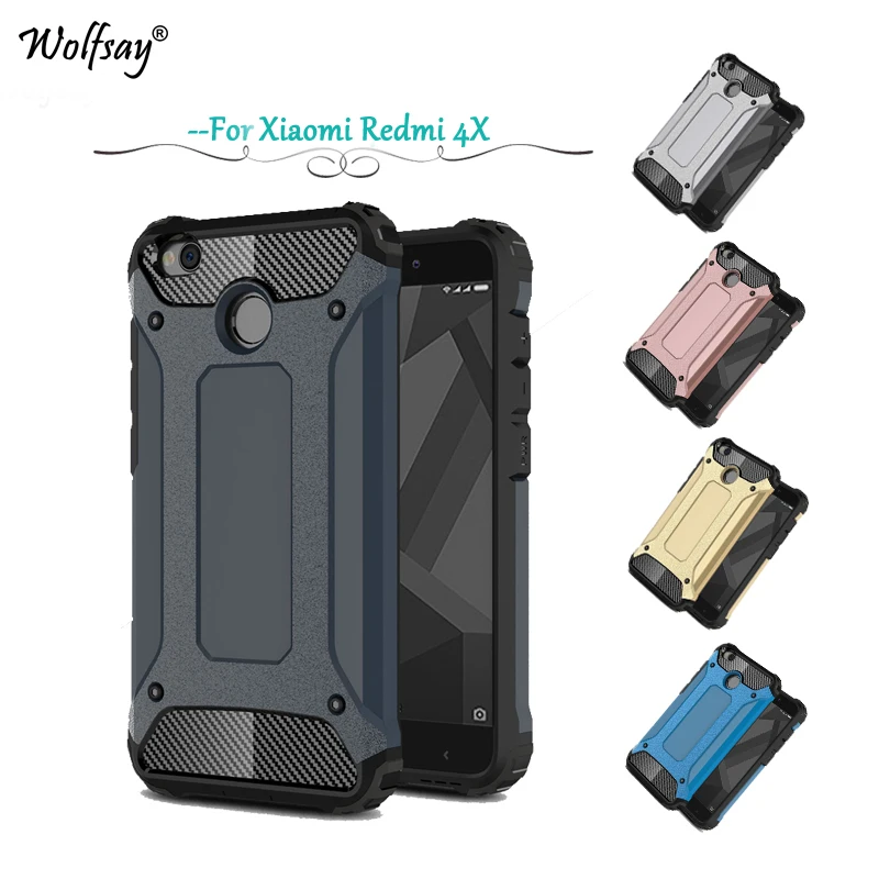 

Case Xiaomi Redmi 4X cover Slim Armor Anti-Shock Silicone Rugged Rubber Hard PC Phone Case For Xiaomi Redmi 4X Case For Redmi 4X