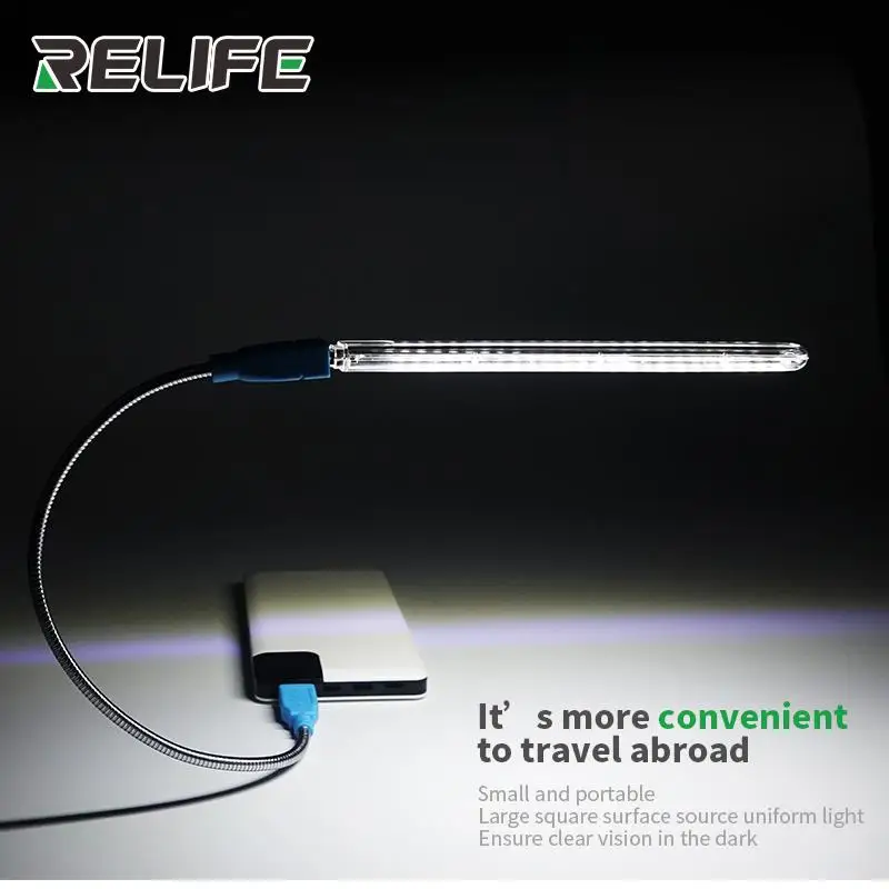 RELIFE RL-805 USB мини светодиодный светильник для ремонта настольная лампа гаджеты для power bank PC aptop notebook Android phone Auto l