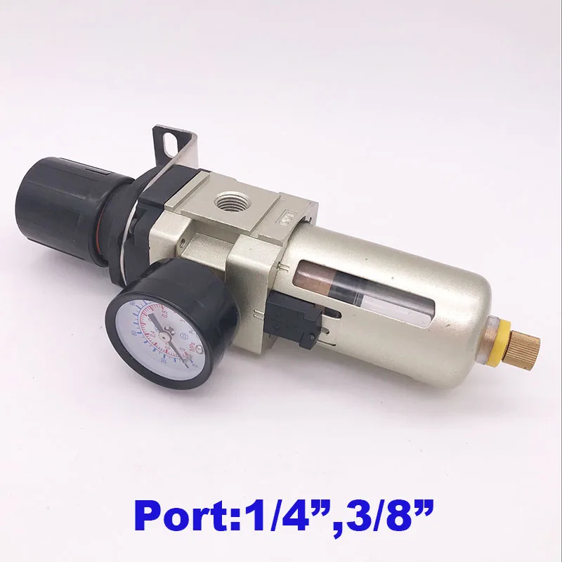 

GOGO Pneumatic air filter regulator AW3000-02 1/4 inch AW3000-03 3/8 inch Automatic Manual drain SMC type air treatment units