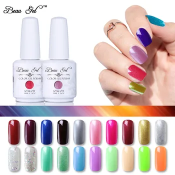 

Beau Gel 15ml 298 Colors Gel Nail Polish Soak Off UV LED Gelpolish Nail Gel Varnish Pure Color Nail Art Manicure Hybrid Lauquer