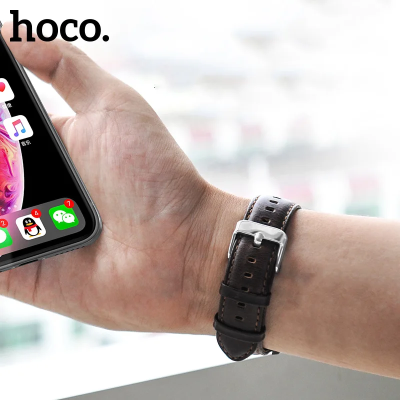 HOCO, 20 мм, 22 мм, натуральная кожа, деловой Повседневный ремешок для samsung Galaxy Watch, 42 мм, также совместим с samsung Galaxy Watch, 46 мм