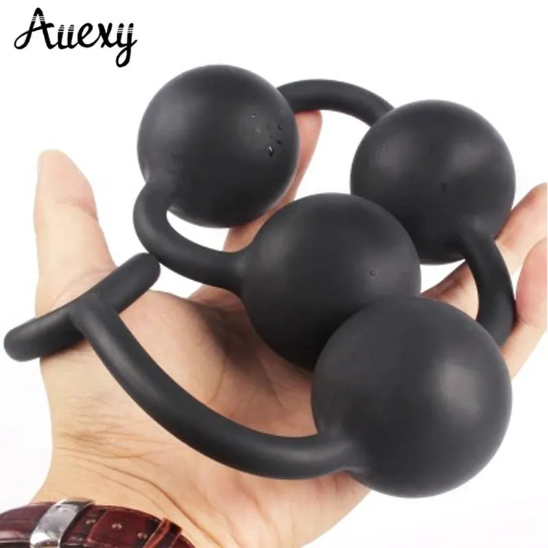 AUEXY Big Anal Beads Silicone Butt Plugs Ball Kulki Analne Anaal Buttplug Dilatator Long Analplug Sexual Toys for Woman Men Gay |