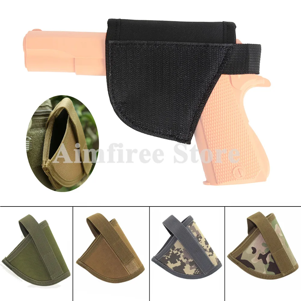Military Tactical EDC MOLLE Pouch Hook Loop Gun Holster Pistol Revolver