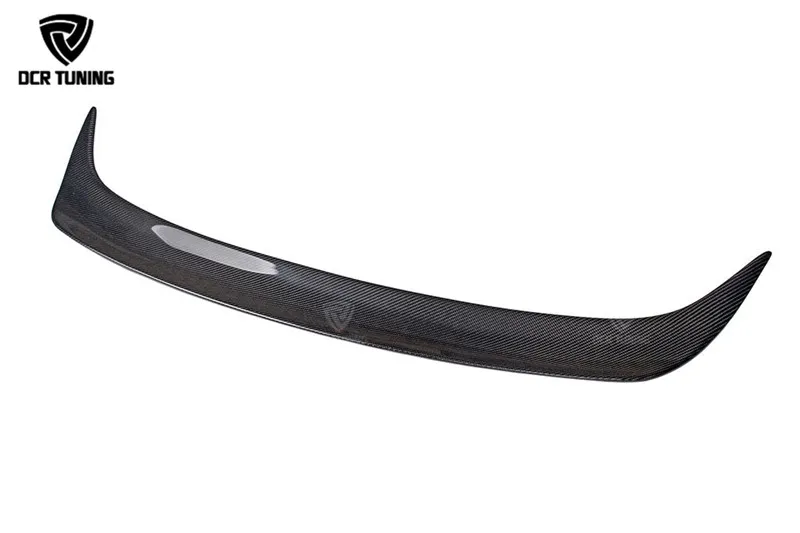 Car Styling For Tesla Model X Carbon Fiber Car Spoiler Rear Weave Racing Wing Trunk Gloss Black    2016 - UP (2)