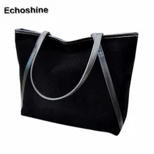 2016 populaire Nouveau Simple Hiver Plus Grande Capacité En Cuir Daim Femmes Sac Messenger Grand Fourre-Tout Ladies Purse cadeau en gros