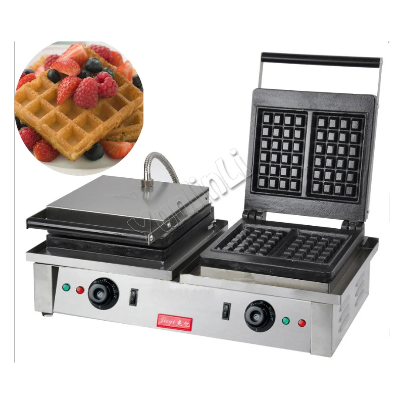 Double Waffle Makers Stainless Steel Waffle Machine Bread Pan 110V/220V