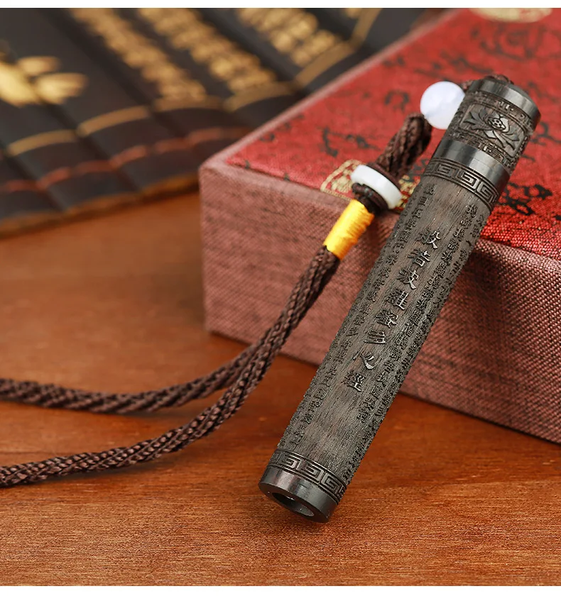 

Tungsten Chinese Style Culture Wooden Usb Lighter Blowing Ignite Made of Ebony Vintage Carving Arts and Craft For