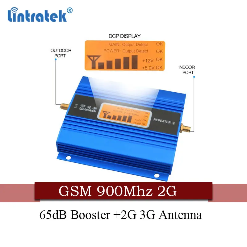 FreeShipping Lintratek روسيا 2G GSM 900 Mhz مكرر إشارة 2g repetidor 900 MHz 65dB هاتف خلوي إشارة الداعم 2G 3G هوائي
