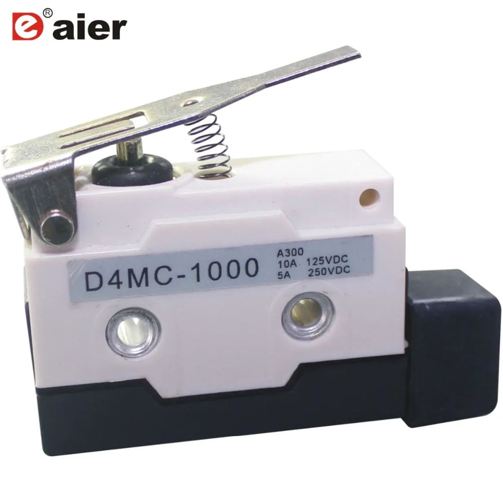 20PCS D4MC 1000 Replace Omron Micro Limit Switch 16A 250VAC SPDT With Middle Leverin Guitar