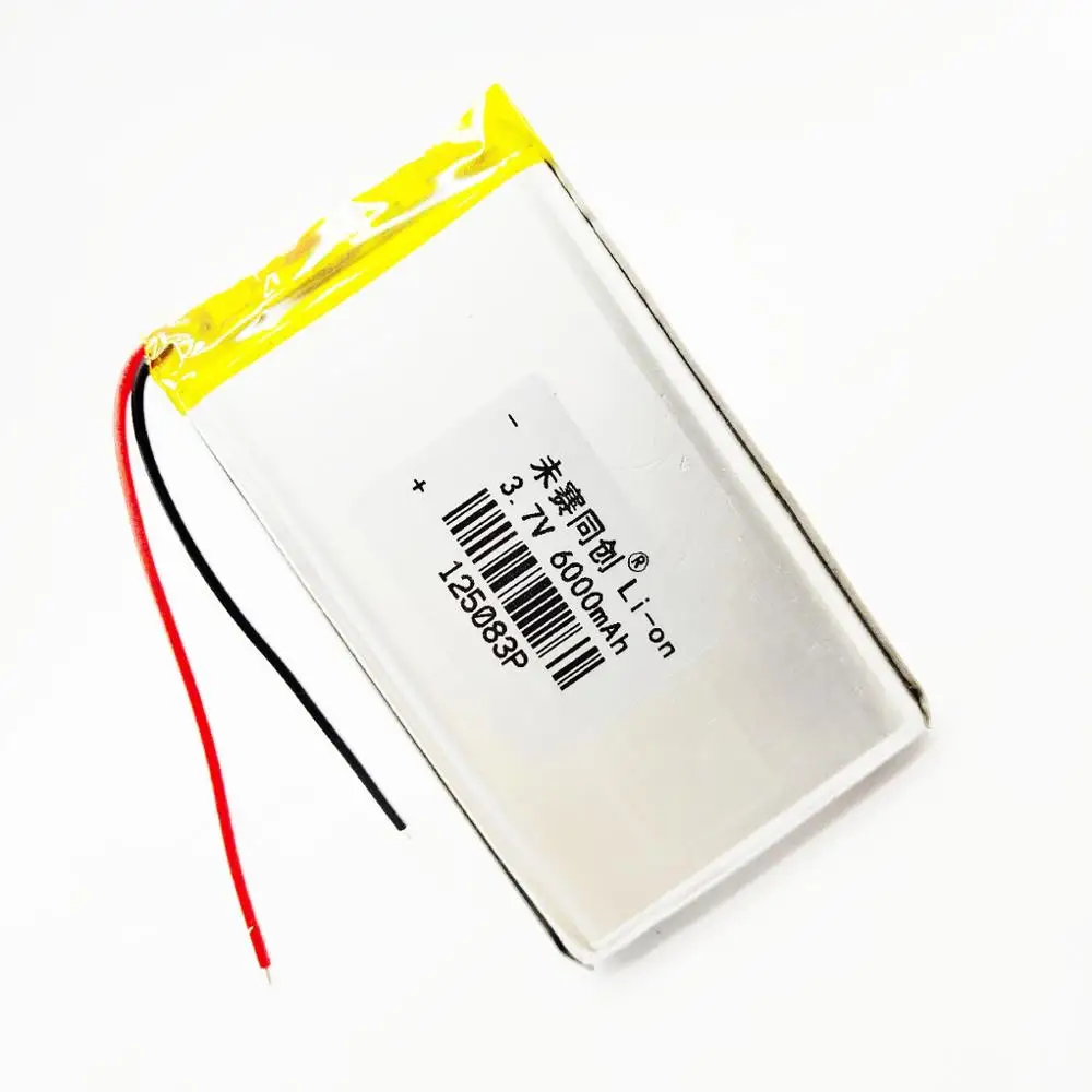 Аккумуляторная батарея 125083/6000mah3. 7 в полимерная литий ионная