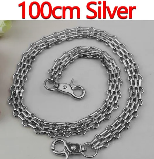 ex silver 16 мм широкий ремешок для сумки Diy 40 см-140 см золото, серебро, пистолет черный Замена металлической цепочкой ручки плечевые ремни для сумок, сумок - Цвет: ex silver