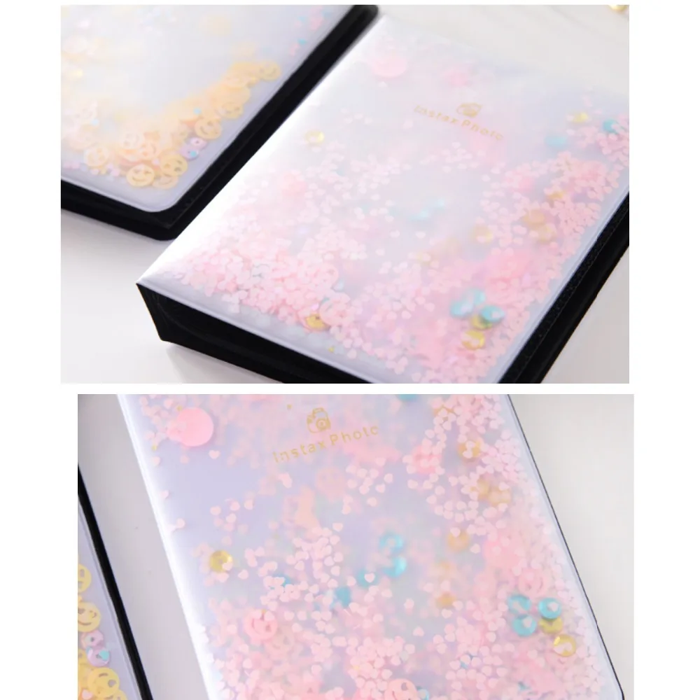 64 Pockets Mini Colorful Quicksand Sequin Photo Album For Fuji Instax Mini 7s 8 9 25 50 70 90 SP1 Camera Film or 3 inch Photo 64 Pockets Mini Colorful Quicksand Sequin Photo Album For Fuji Instax Mini 7s 8 9 25 50 70 90 SP1 Camera Film or 3 inch Photo