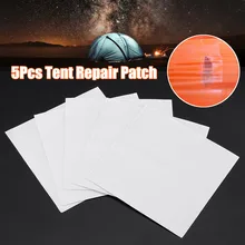 5 шт./лот клейкая лента для ремонта палаток на открытом воздухе, водонепроницаемые наклейки из ПВХ, тканевые нашивки, аксессуары для палаток, наборы для упаковки