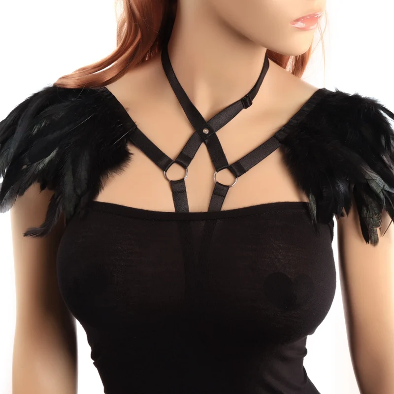 Style O0509 Перо эполеты для женщин белье на восточном отрегулировать Большие размеры Крыло ангела BurningMan Midnig одежда Свадебный бюстгальтер - Цвет: Style O0509