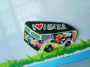 I love Ibiza автобусные наклейки на холодильник