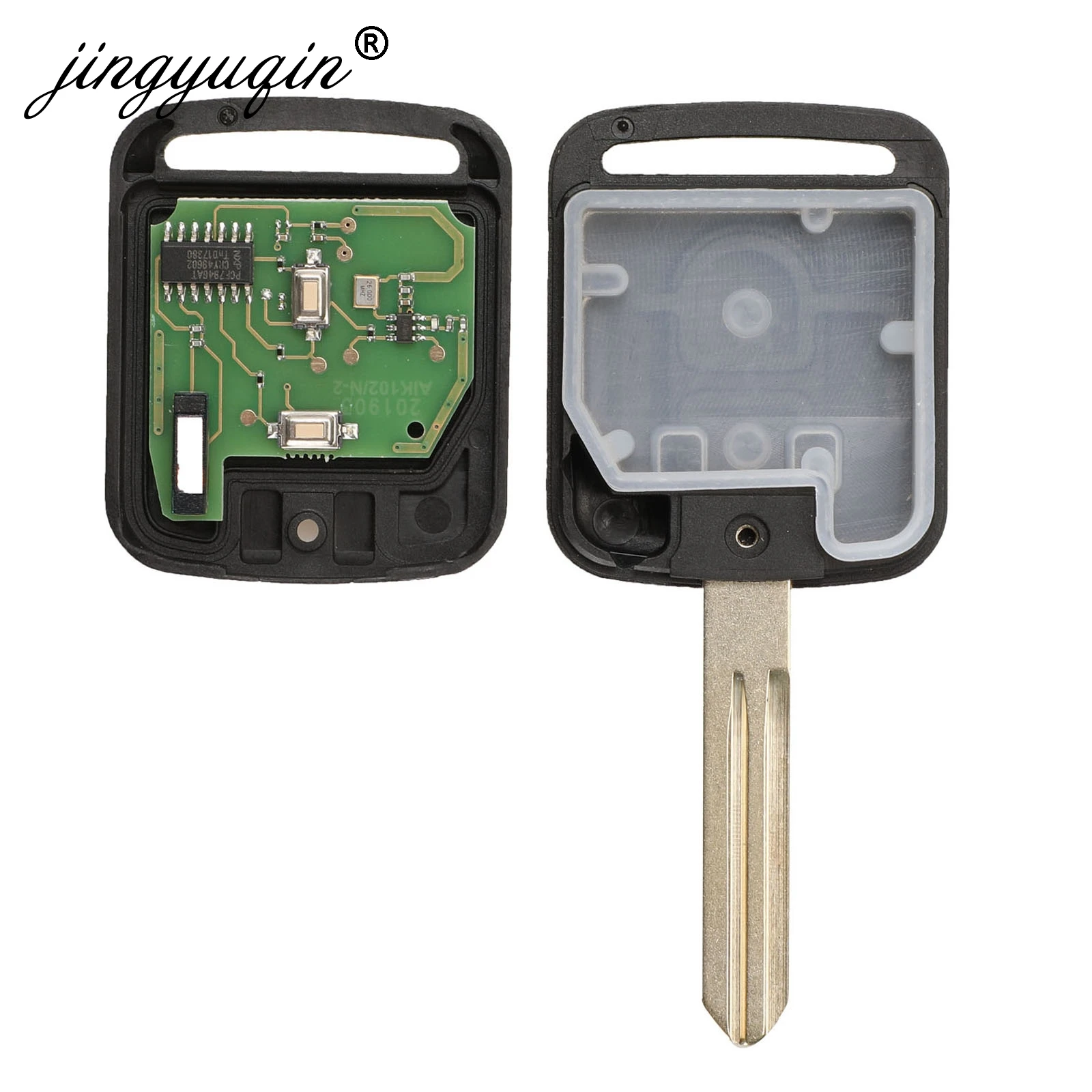 Jingyuqin 5WK4 876/818 433 МГц ID46 чип брелок для Nissan Elgrand X-TRAIL Qashqai Navara Micra Note NV200 2 кнопки дистанционного ключа