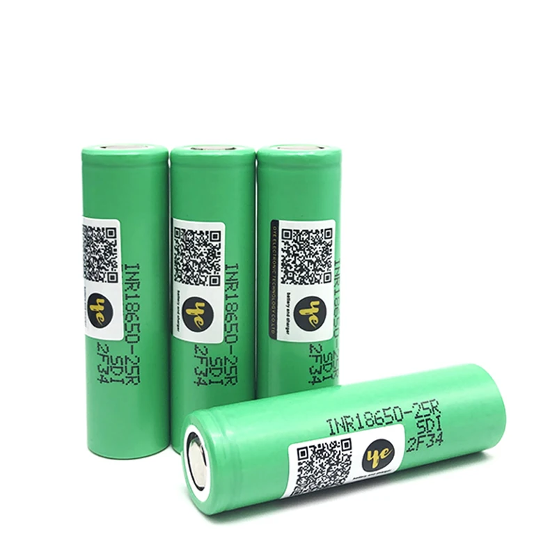 2 шт 2500mah батарея для samsung INR 18650 25R литий-ионные 3,7 V литиевые батареи для электронной отвертка в виде сигареты батарея питания