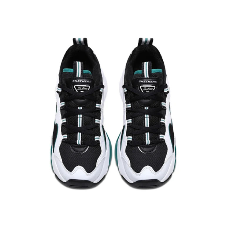 Женские кроссовки на платформе Skechers D'lites белые и зеленые повседневные высоком