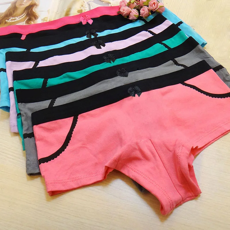 5 pcs Ladies Underwear Cotton Briefs for Women Panties Solid Women's Boxers Shorts Boyshorts