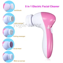 Deep Clean 5 in 1 Electric Face Cleaning Brush Wash Facial Cleaner Skin Massage Cleansing Cleanser Care Beauty Device Anti-acne