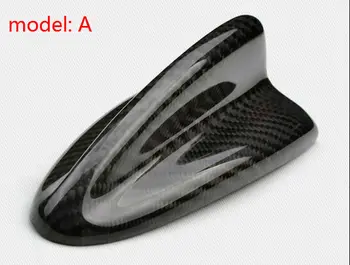 

6 styles High quality Universal Carbon Fiber car Antenna shark fin roof antenna, easy to install with 3M double-sided tape