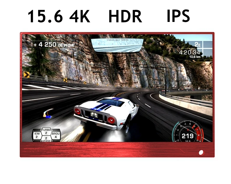 

15.6 inch 4K ultra narrow frame HDR portable display IPS screen support PS4PROXBOX NS hdmi 2.2 type-c usb
