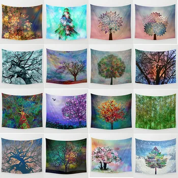 

Beauty trees tapestry printing color tree large tapestry Wall Hanging Printed home decoration tapestry 200*150cm and 150*130cm