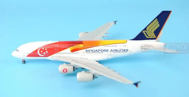

JC Wings XX4951 will be sold: Singapore Airlines A380 9V-SKI 50 anniversary of Independence 1 commercial jetliners plane model