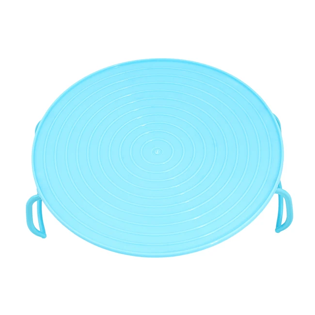 4 в 1 микроволновая пластиковая подставка мини-Настольная нагревательная еда лоток пластиковая охлаждающая Стойка Многофункциональный укладчик крышка кухонная Подставка для тарелок - Цвет: Blue