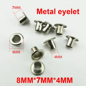

promotion 300PCS bag silver METAL EYELETS button BRAND sewing clothes accessory hand bag eyelet decoration buttons ME-026G