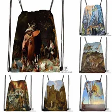 Пользовательские искушение Drawstring сумка-рюкзак для парня девушку милый рюкзак дети сумка(черный назад) 31x40 см#180531-01-16