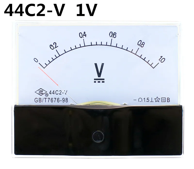 44C2 DC 1 V Аналоговый вольтметр квадратный DC Напряжение Панель метр