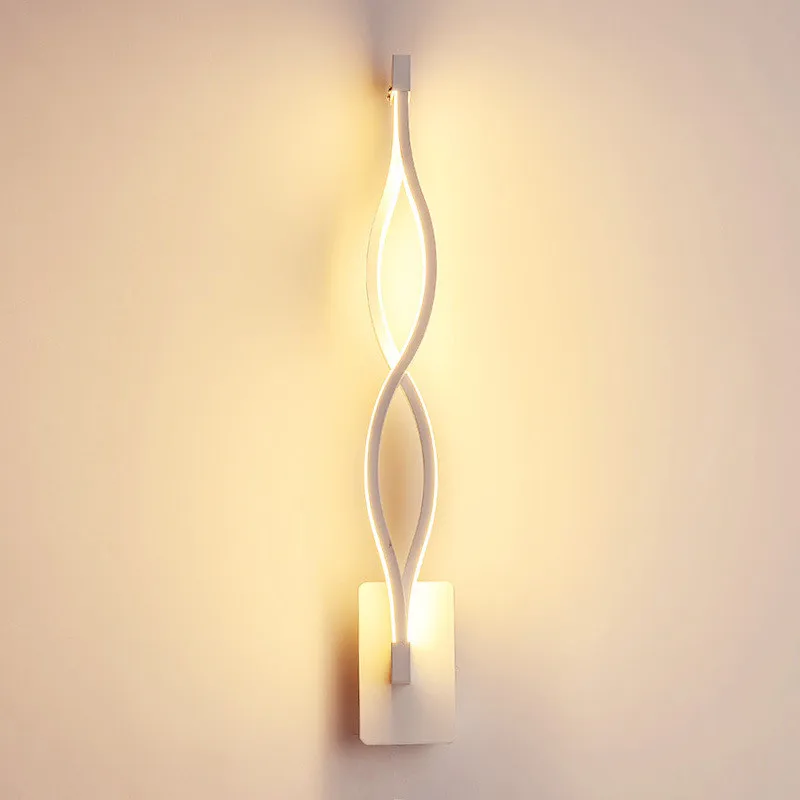 Современный простой 16 Вт 20 Вт Креативный светодиодный настенный светильник с алюминиевой волной, зеркальный светильник для спальни, коридора, телевизора, фоновый светильник ing