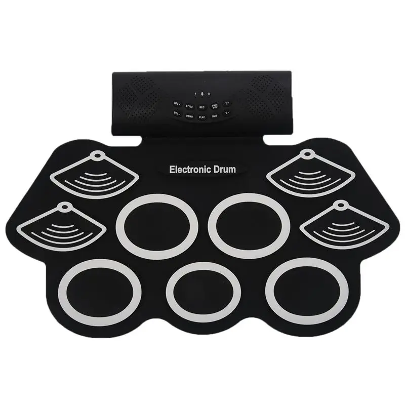 

Portable electronic drum set hand drum set 9 built-in stereo speakers 1000mA lithium battery with drum pedals