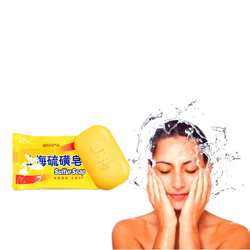 

Magic Sulfur Soaps Fragrant Shiny Smooth Hair Shampoo Soap Anti itching dandruff effectual Repair Hair