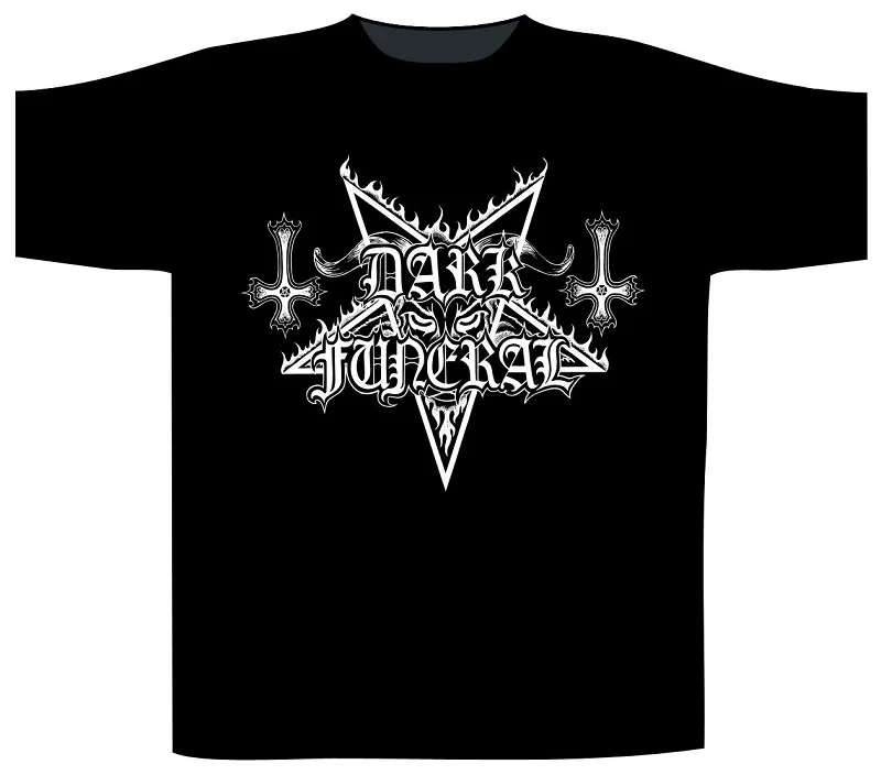 Customize Tee Shirts Regular Dark Funeral Logo Crew Neck Short Sleeve Mens Tee Shirt