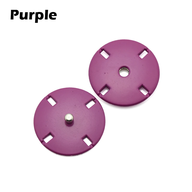 5Pcs 10-25mm Black Color Metal Snap Button for Clothing DIY Coat Buttons for Clothes Sewing Applications Accessories - Цвет: Purple