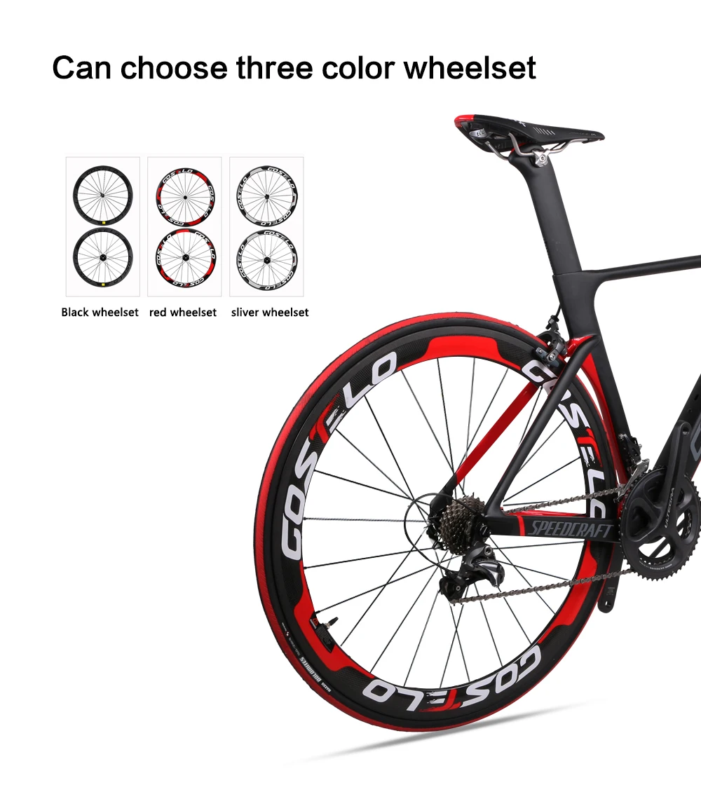 Sale costelo complete bike carbon fiber road bicycle bici completa bike frame groupset wheel bicicleta bicycle group DI2 6