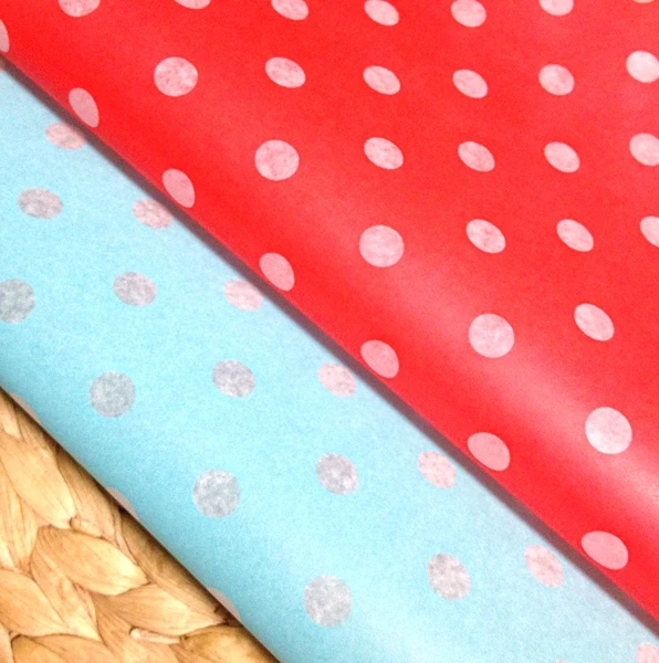 

Free shipping red blue polka dots decoration oil packing wax paper bread candy dessert package paper supply favors baking tool